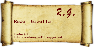 Reder Gizella névjegykártya